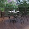 Flash Furniture Lila 31.5in Black Square Aluminum Indoor-Outdoor Table Set with 4 Black Slat Back Chairs TLH-ALUM-32SQ-017BK4-GG - alternate 7